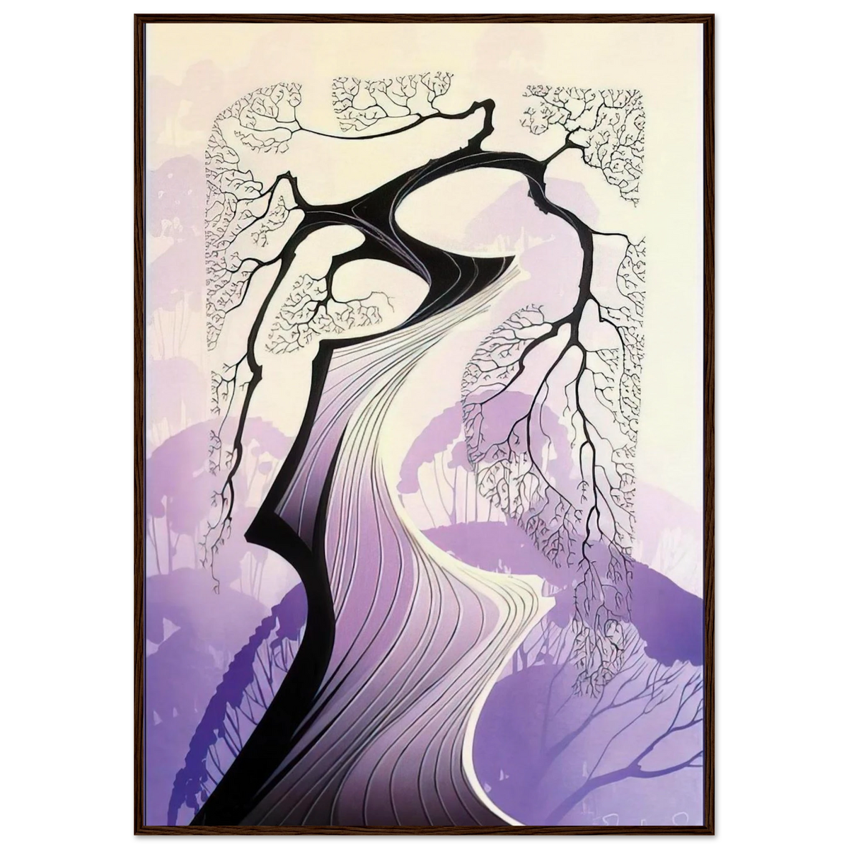 Carmel Cypress Framed Poster | Eyvind Earle Framed Prints Wall Art | Eyvind Earle Prints