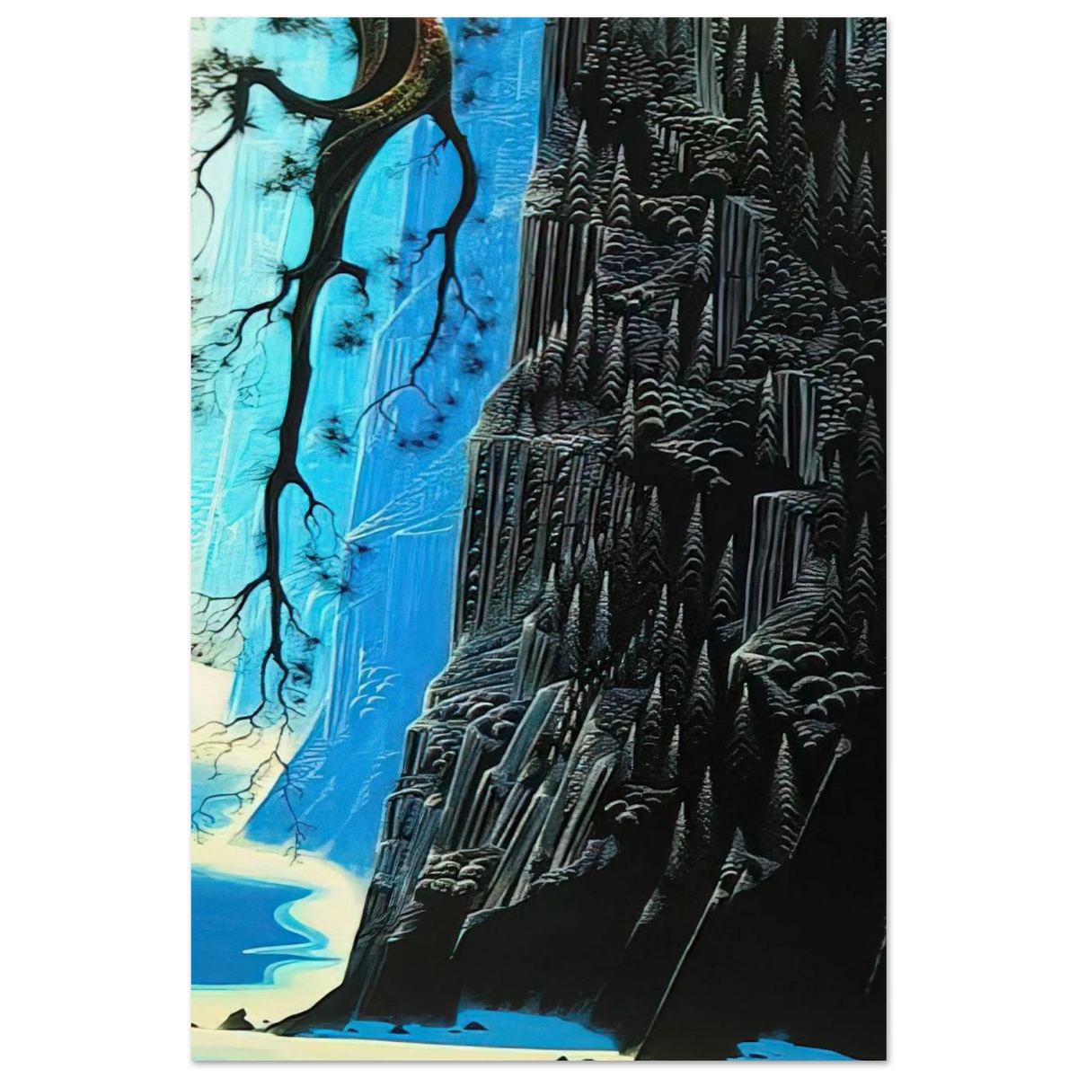 Cliffs Ascending Poster | Eyvind Earle Poster | Eyvind Earle Prints