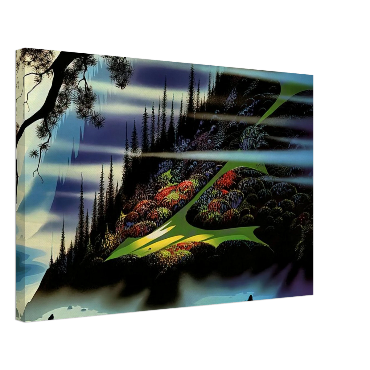 Pasture Through the Fog Canvas | Eyvind Earle Canvas | Eyvind Earle Prints