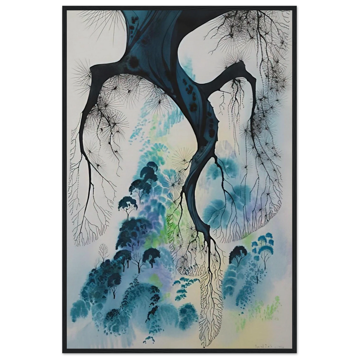 Coastline Framed Poster | Eyvind Earle Framed Prints Wall Art | Eyvind Earle Prints