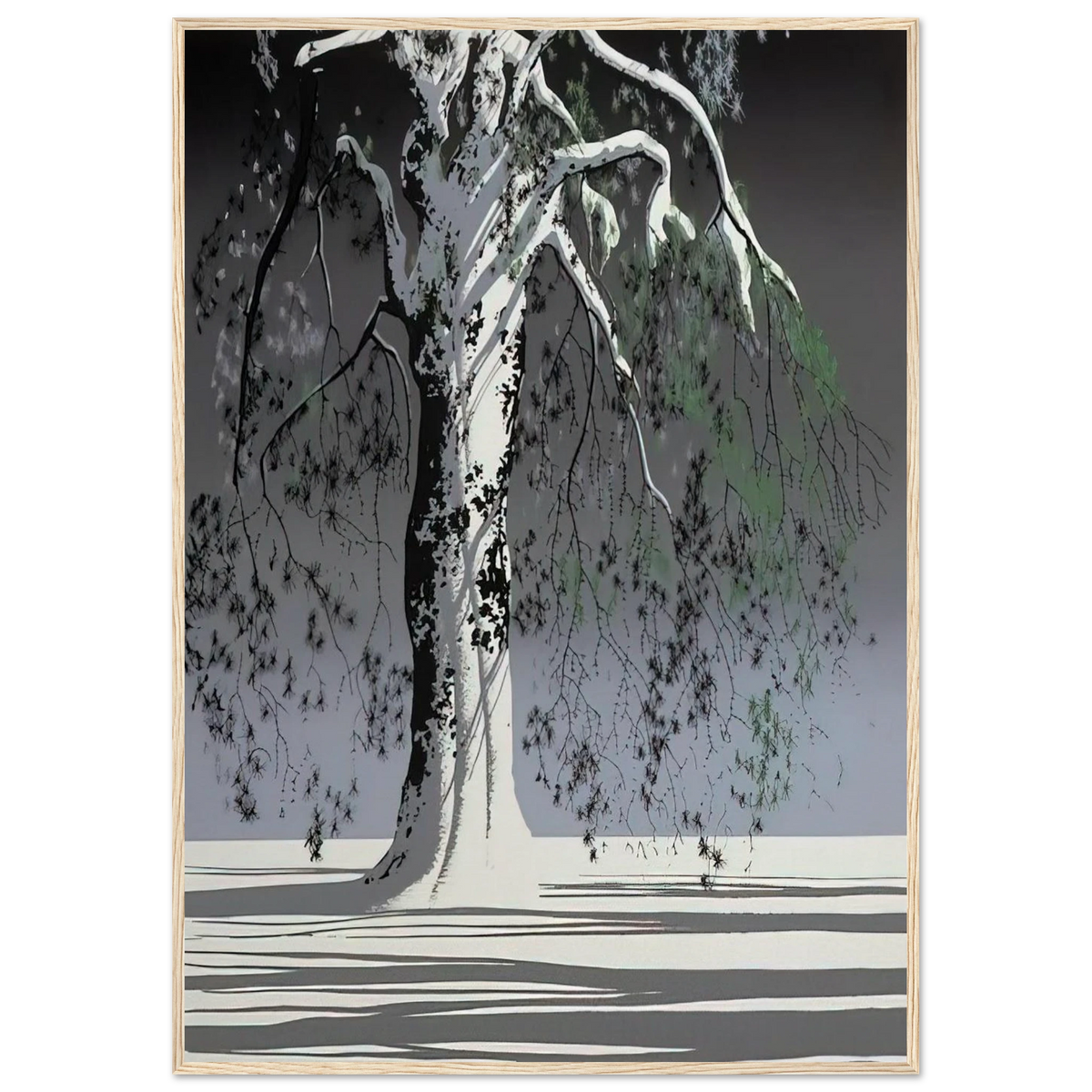 Fir Tree In Snow Framed Poster | Eyvind Earle Framed Prints Wall Art | Eyvind Earle Prints