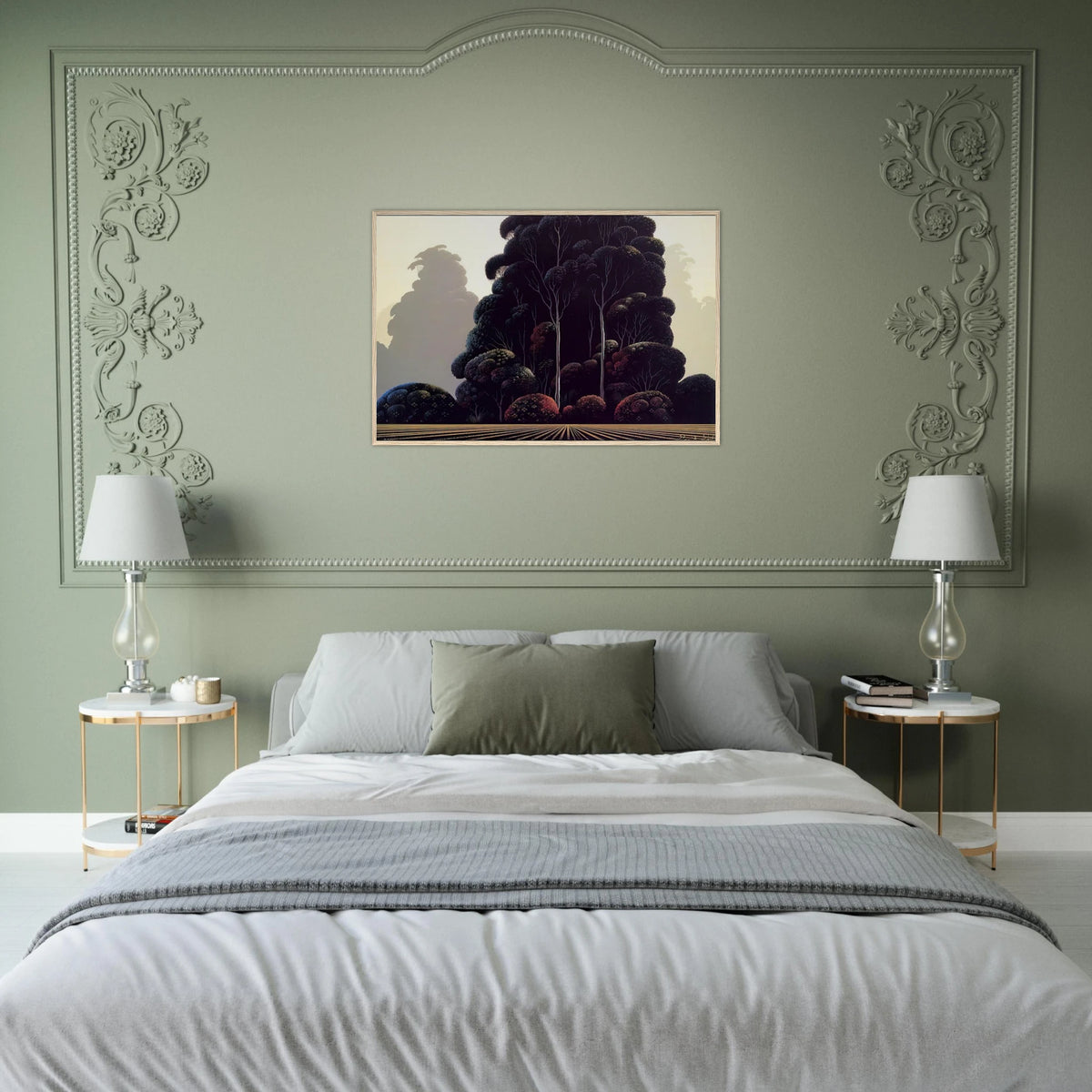 Autumn Framed Poster | Eyvind Earle Framed Prints Wall Art | Eyvind Earle Prints