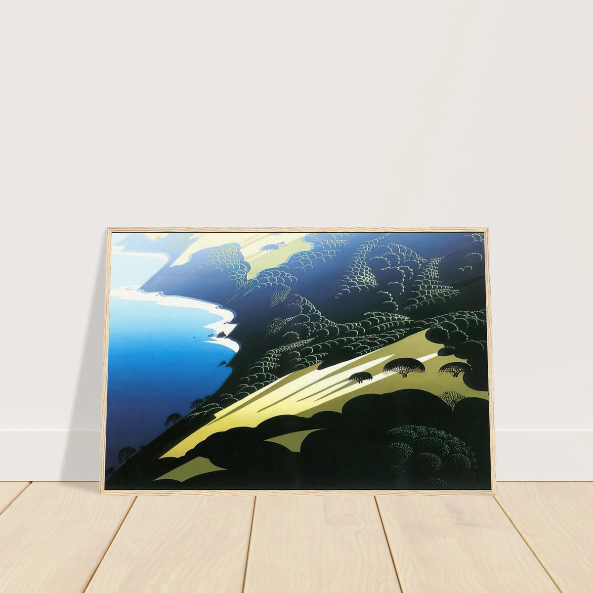 Seaside Pastures Framed Poster | Eyvind Earle Framed Prints Wall Art | Eyvind Earle Prints