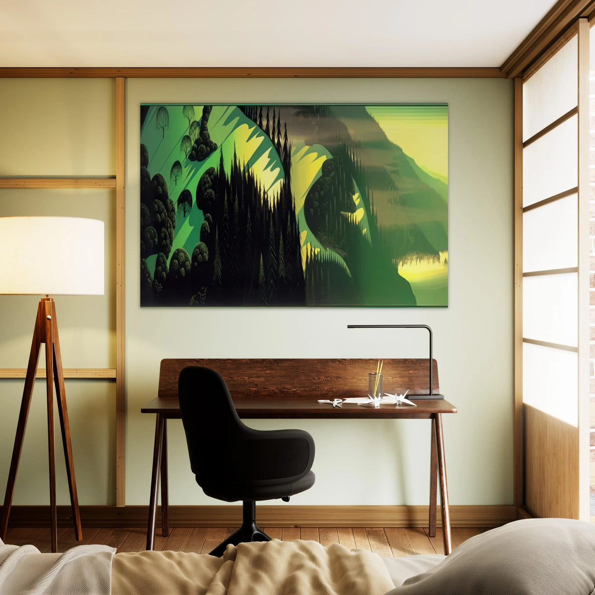 Three Pastures by the Sea Poster | Eyvind Earle Poster | Eyvind Earle Prints