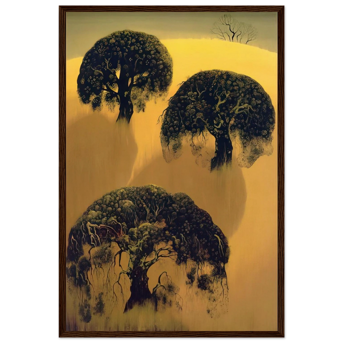 Three Oaks Framed Poster | Eyvind Earle Framed Prints Wall Art | Eyvind Earle Prints