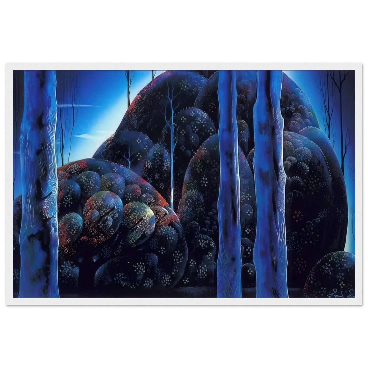 Moonlit Eucalyptus Framed Poster | Eyvind Earle Framed Prints Wall Art | Eyvind Earle Prints