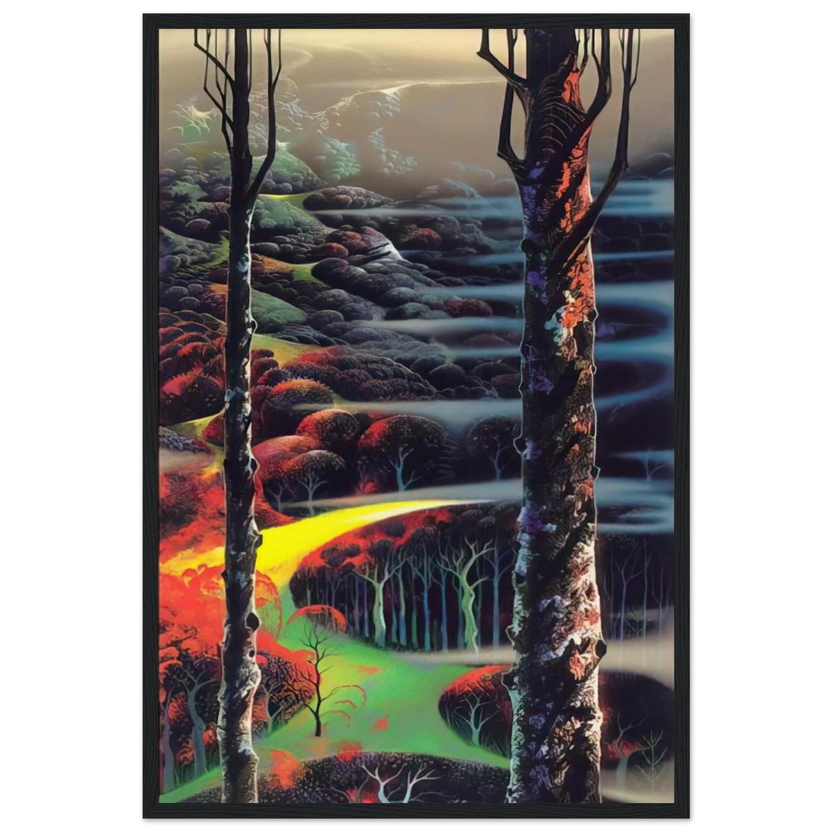A Touch of Autumn Framed Poster | Eyvind Earle Framed Prints Wall Art | Eyvind Earle Prints