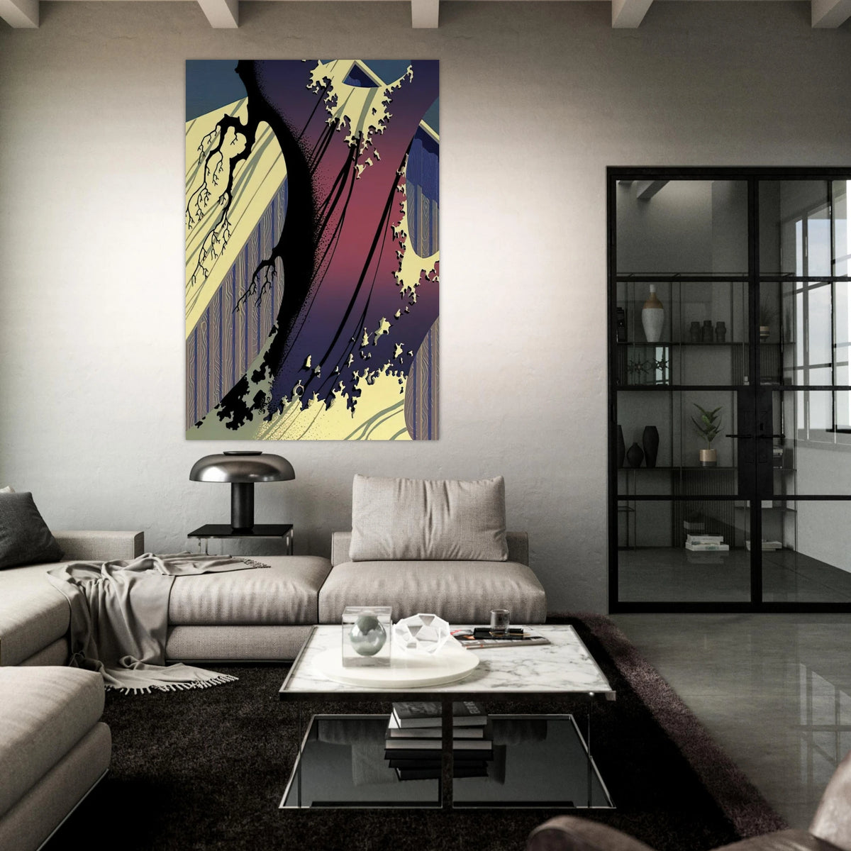 Mauve Barn Poster | Eyvind Earle Poster | Eyvind Earle Prints
