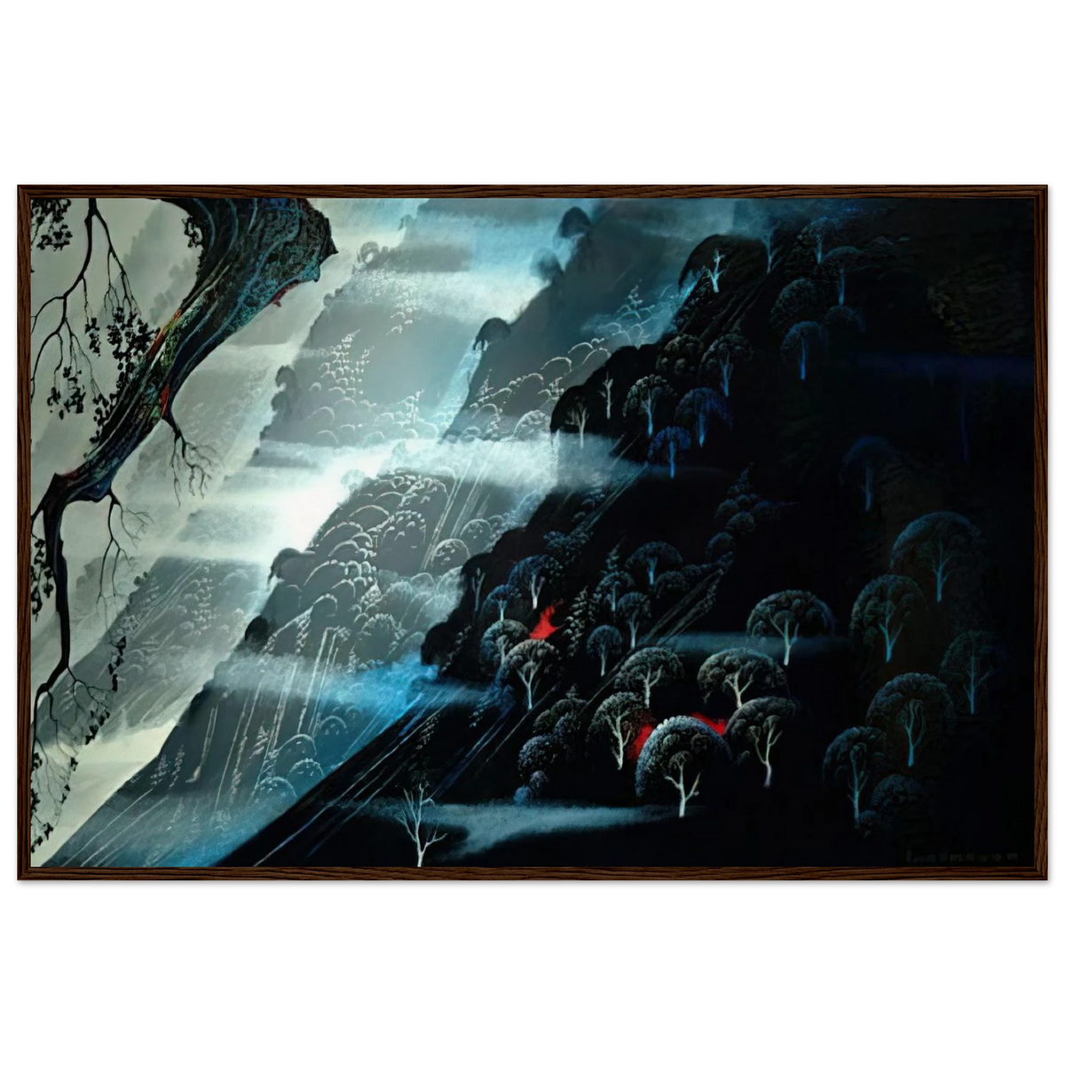 Coastline Fogl Framed Poster | Eyvind Earle Framed Prints Wall Art | Eyvind Earle Prints