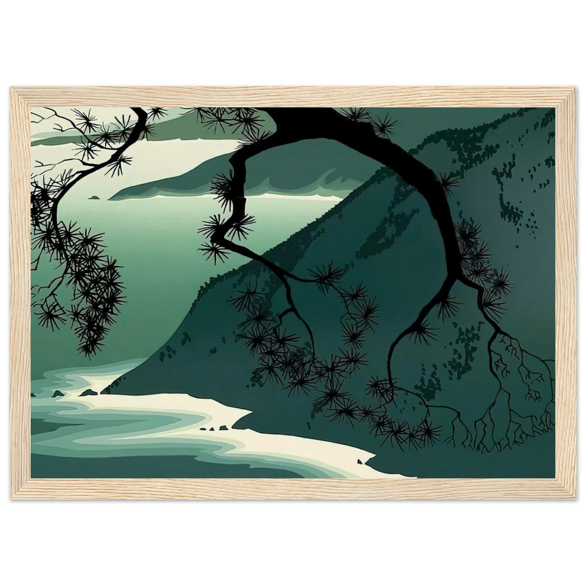 Quiet Evening Framed Poster | Eyvind Earle Framed Prints Wall Art | Eyvind Earle Prints