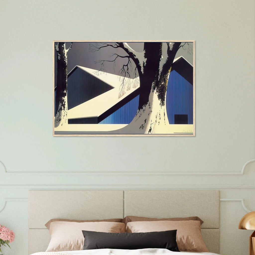 Winter Quiet Framed Poster | Eyvind Earle Framed Prints Wall Art | Eyvind Earle Prints