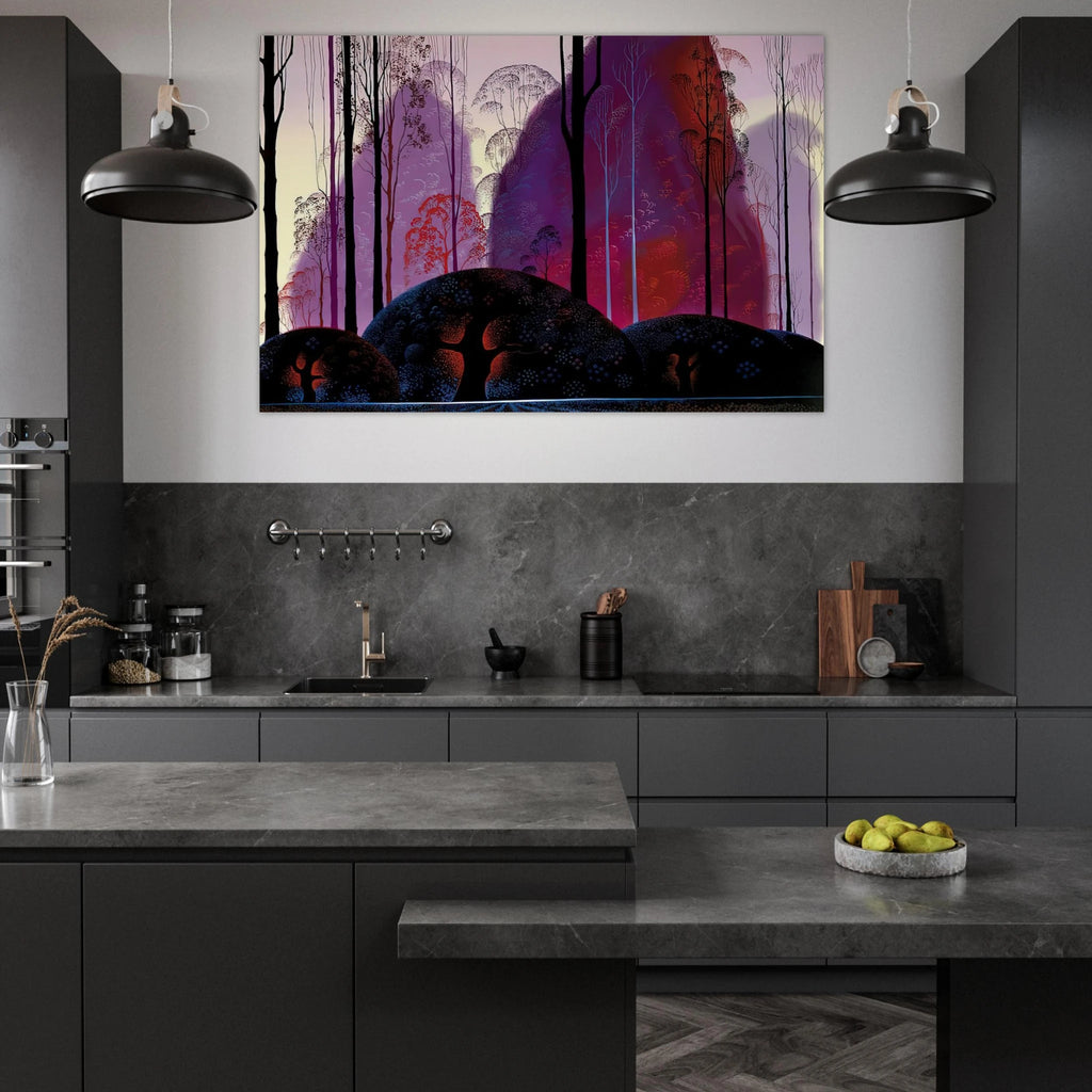 Mauve, Red and Purple Poster | Eyvind Earle Poster | Eyvind Earle Prints