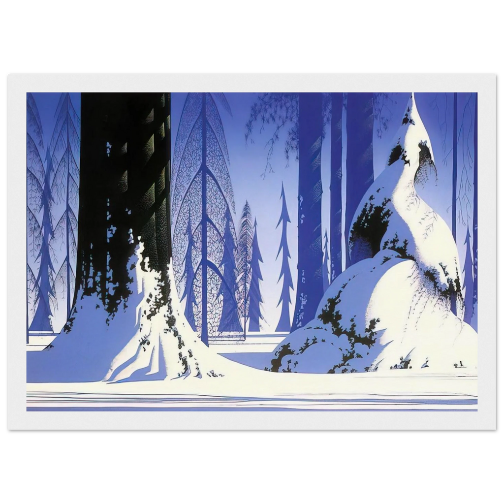 Winter Framed Poster | Eyvind Earle Framed Prints Wall Art | Eyvind Earle Prints