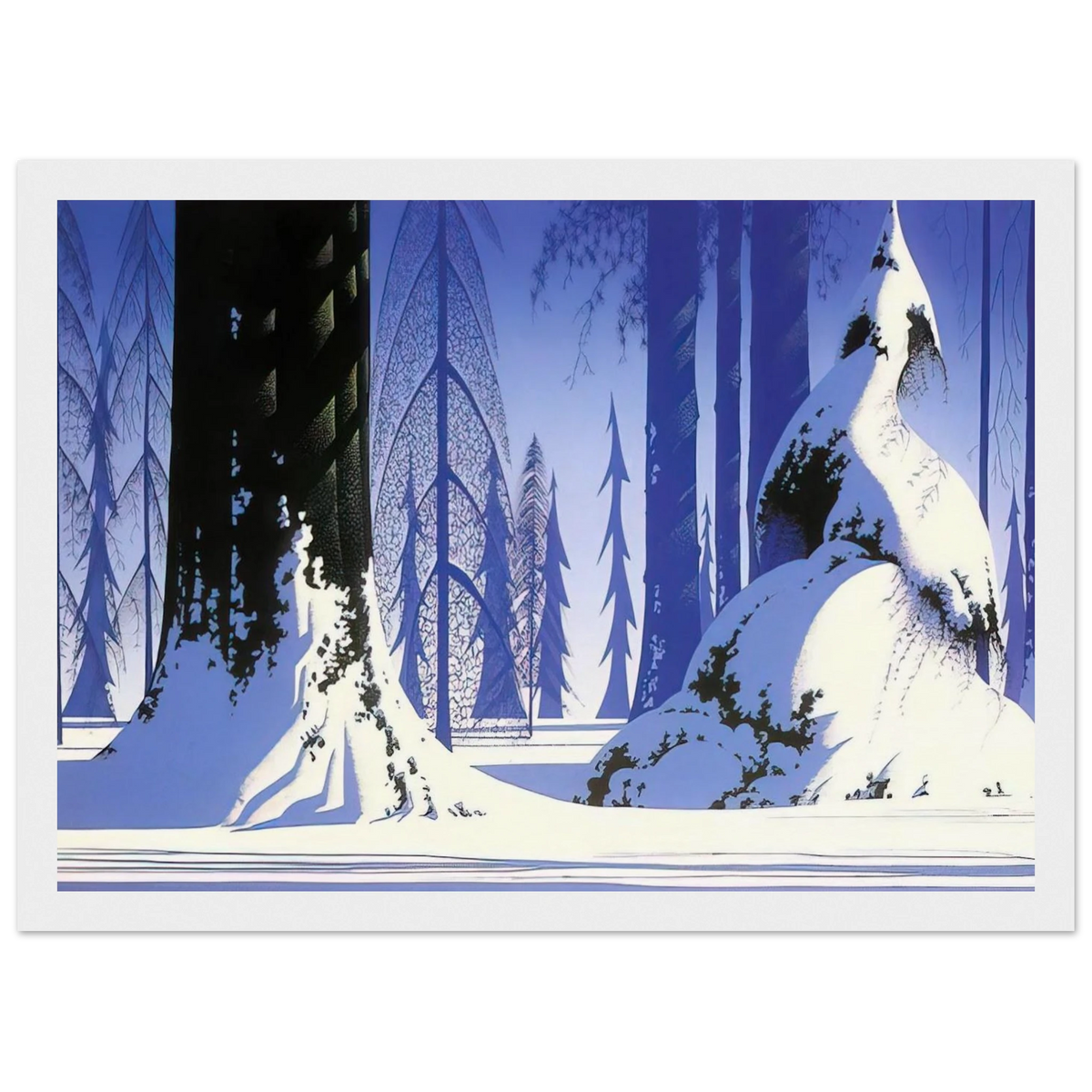 Winter Framed Poster | Eyvind Earle Framed Prints Wall Art | Eyvind Earle Prints