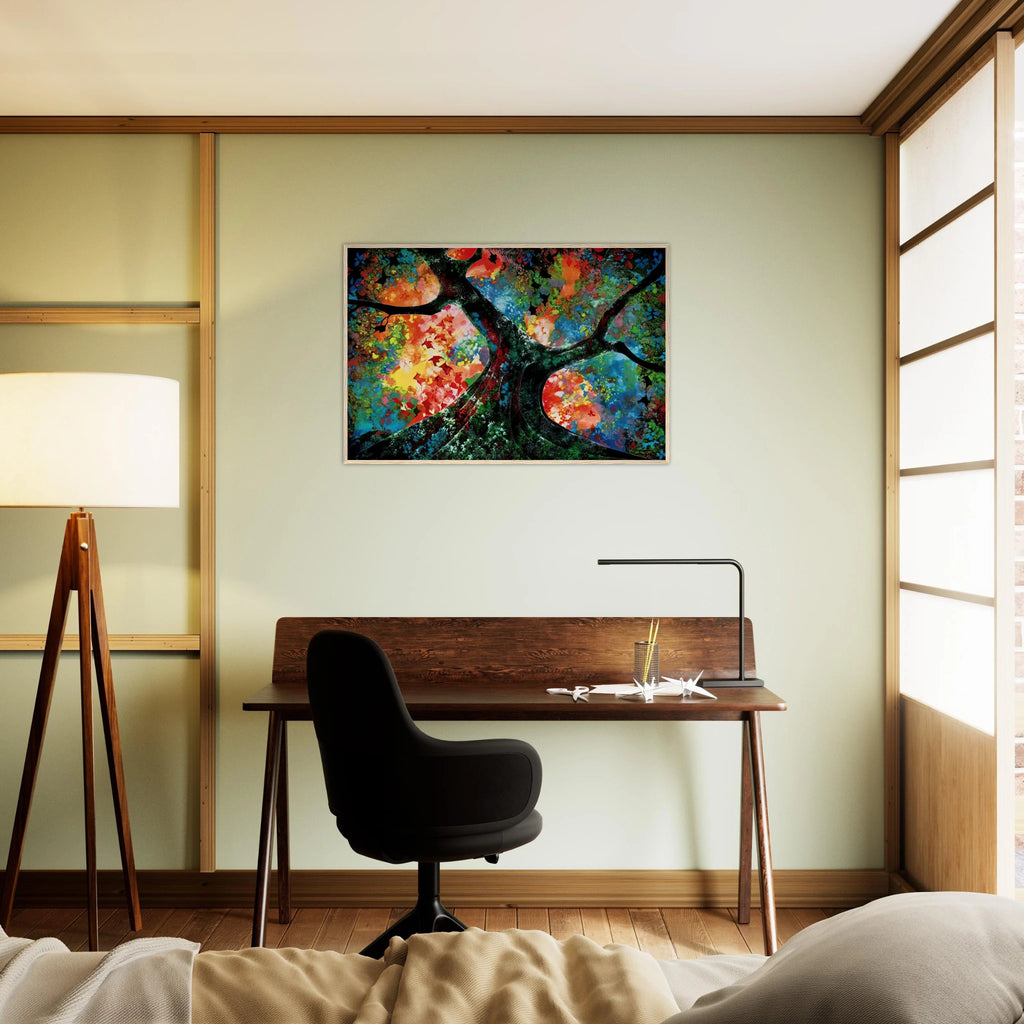 Waves of Golden Fire Framed Poster | Eyvind Earle Framed Prints Wall Art | Eyvind Earle Prints