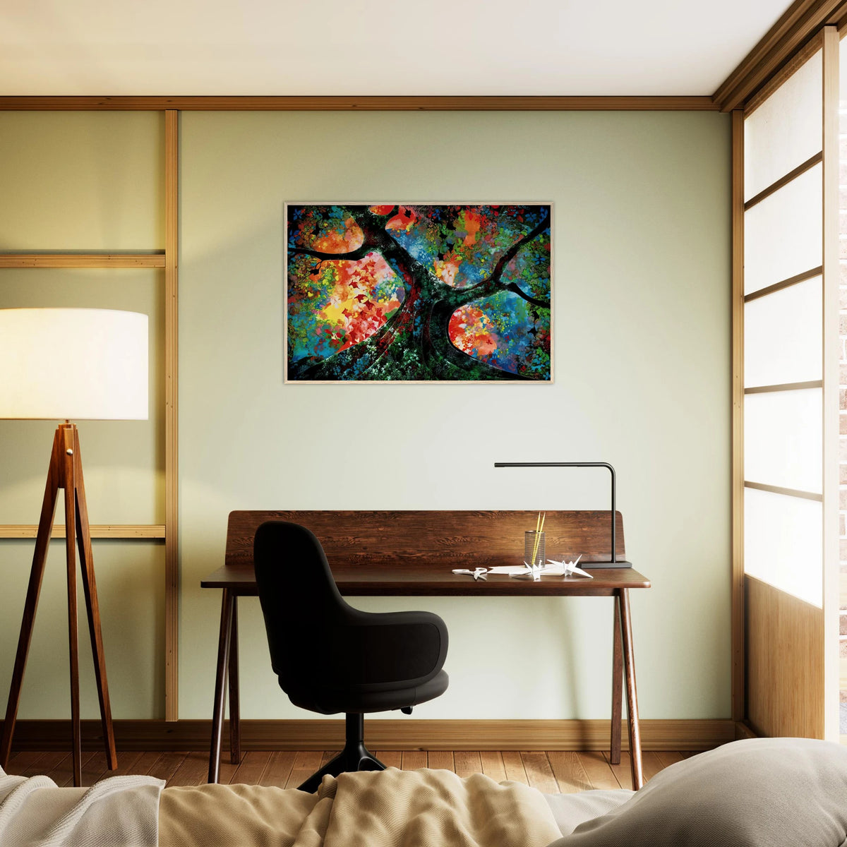 Waves of Golden Fire Framed Poster | Eyvind Earle Framed Prints Wall Art | Eyvind Earle Prints