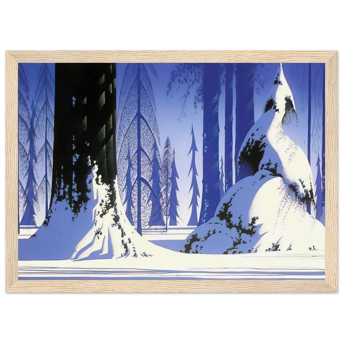 Winter Framed Poster | Eyvind Earle Framed Prints Wall Art | Eyvind Earle Prints