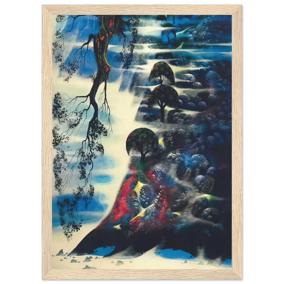 Summer Morning Mist Framed Poster | Eyvind Earle Framed Prints Wall Art | Eyvind Earle Prints