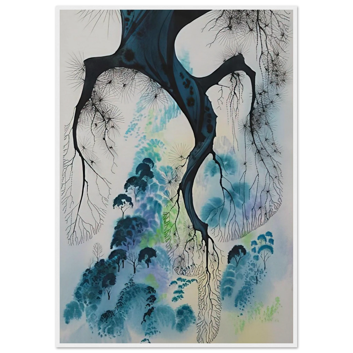 Coastline Framed Poster | Eyvind Earle Framed Prints Wall Art | Eyvind Earle Prints