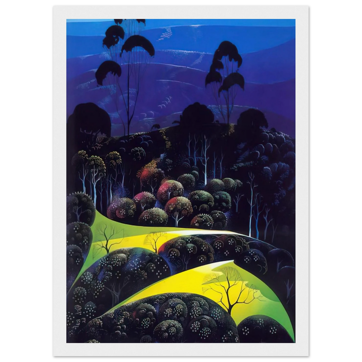Inland from the Sea Framed Poster | Eyvind Earle Framed Prints Wall Art | Eyvind Earle Prints