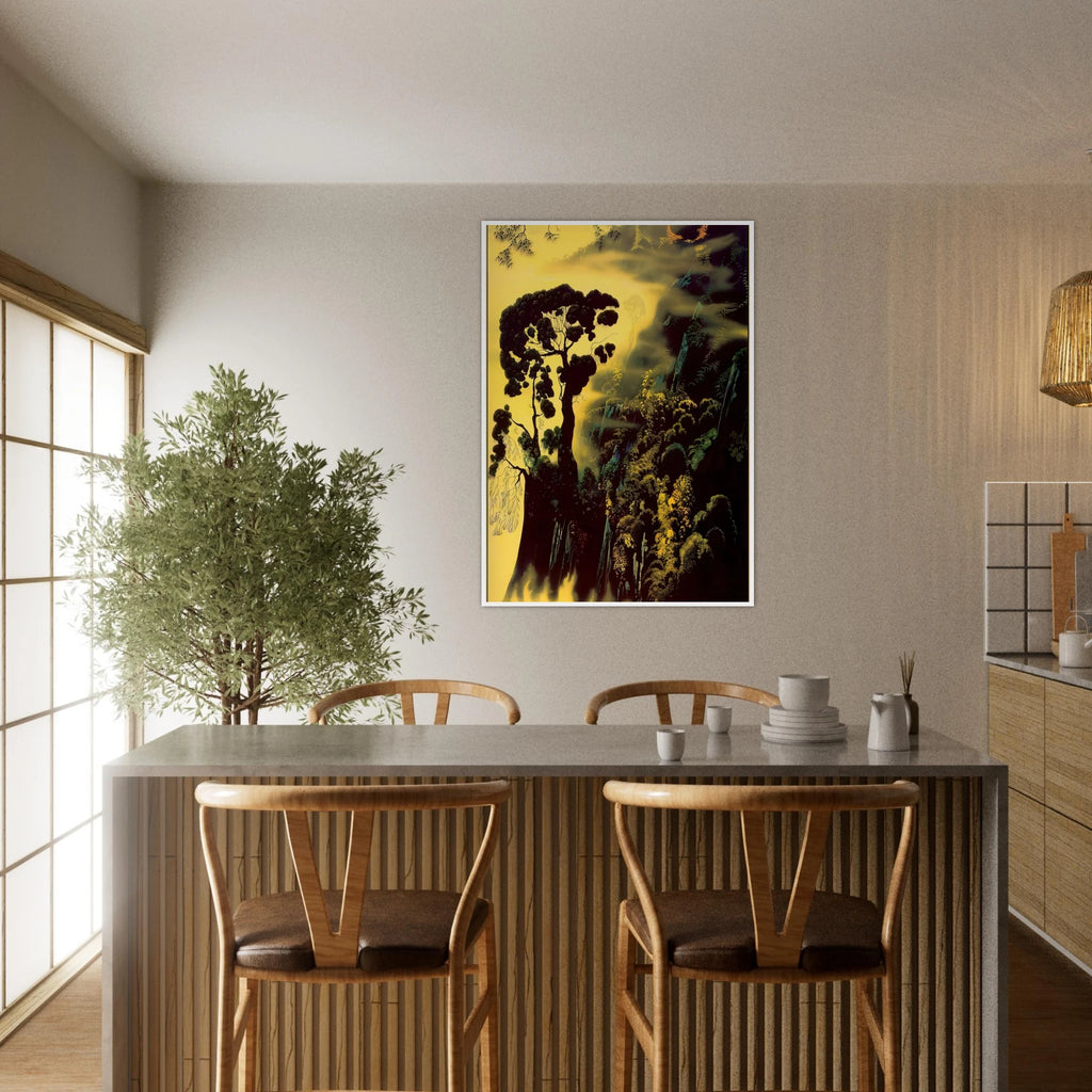 Sunset Silhouette Framed Poster | Eyvind Earle Framed Prints Wall Art | Eyvind Earle Prints