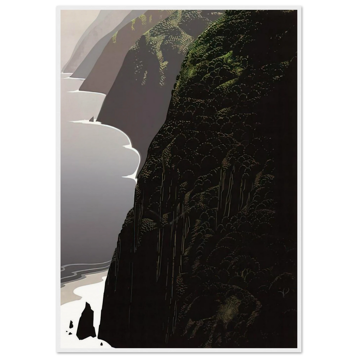 Big Sur Coastline Framed Poster | Eyvind Earle Framed Prints Wall Art | Eyvind Earle Prints