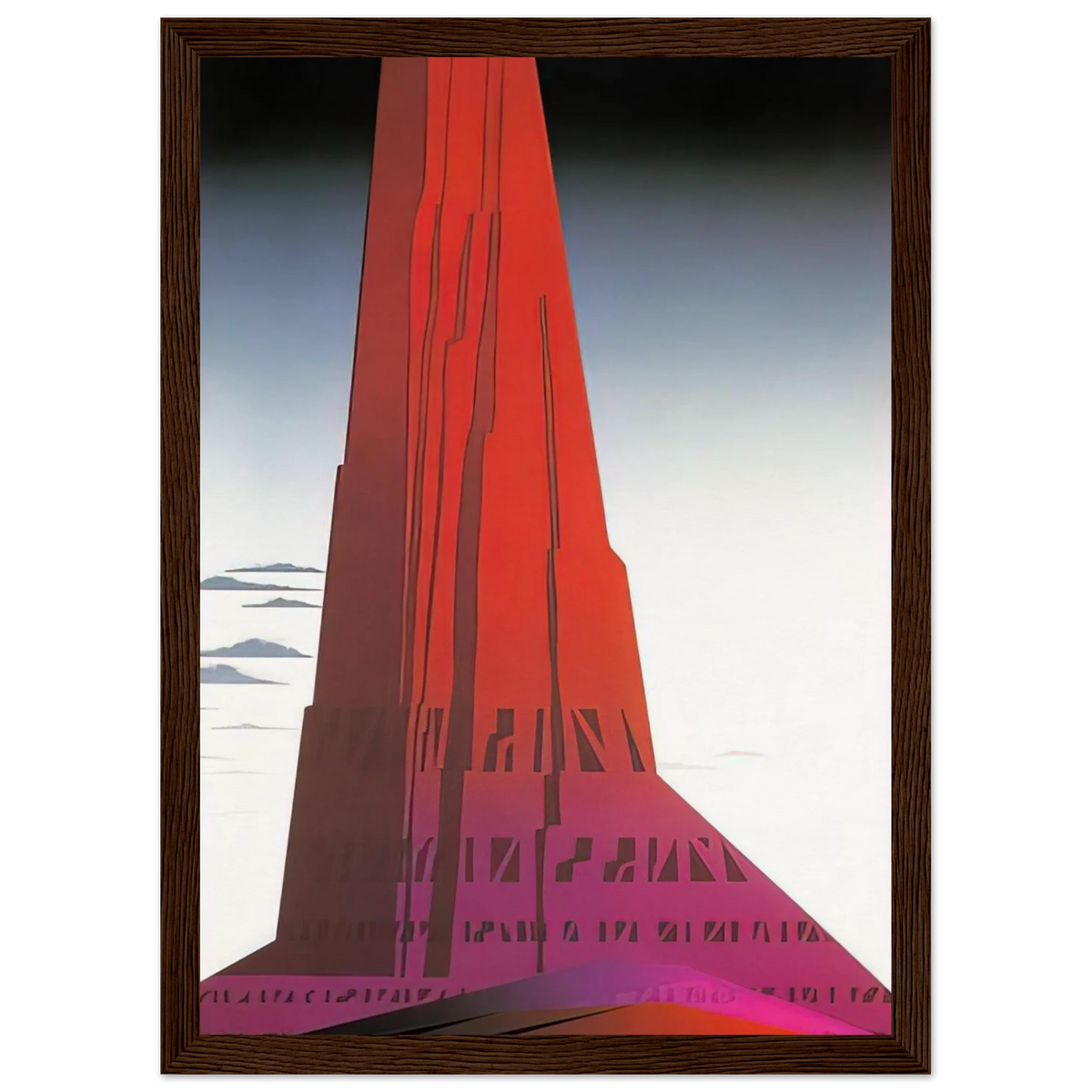 Desert Skyscraper Framed Poster | Eyvind Earle Framed Prints Wall Art | Eyvind Earle Prints