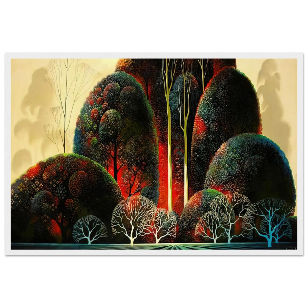 California Orchid Framed Poster | Eyvind Earle Framed Prints Wall Art | Eyvind Earle Prints