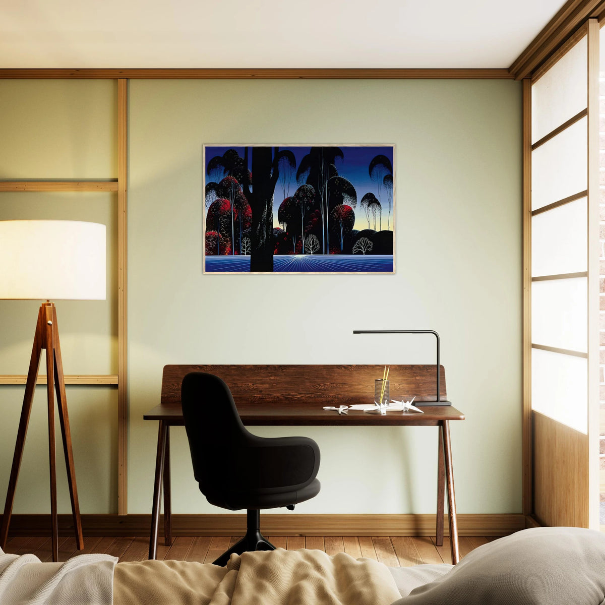 Dark Silence Framed Poster | Eyvind Earle Framed Prints Wall Art | Eyvind Earle Prints