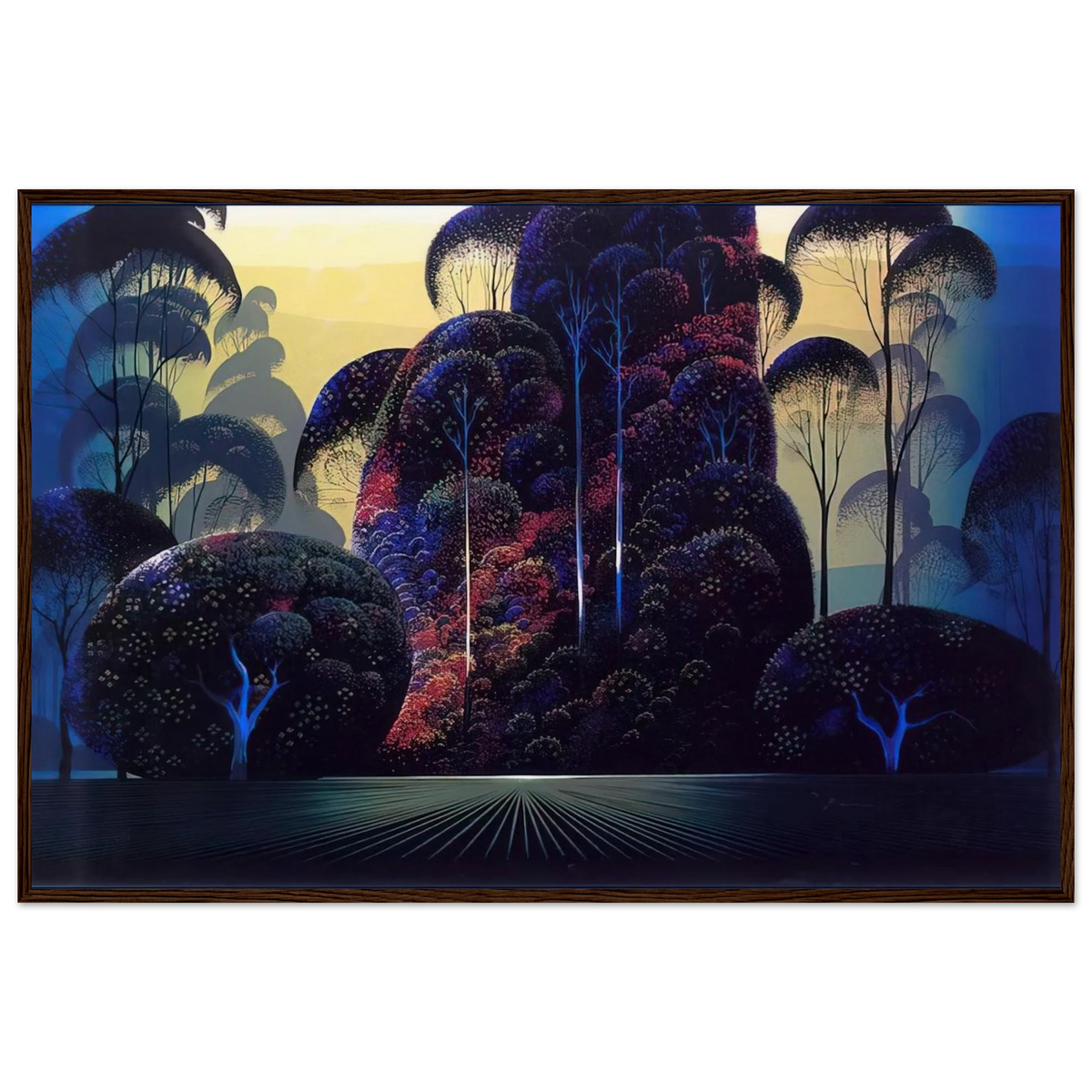 Mendocino Framed Poster | Eyvind Earle Framed Prints Wall Art | Eyvind Earle Prints