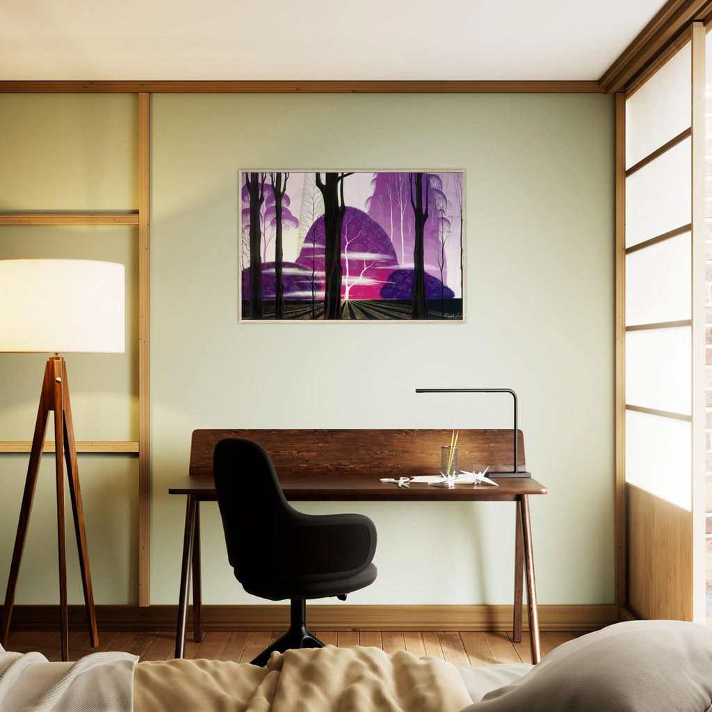 Purple Dawn Framed Poster | Eyvind Earle Framed Prints Wall Art | Eyvind Earle Prints