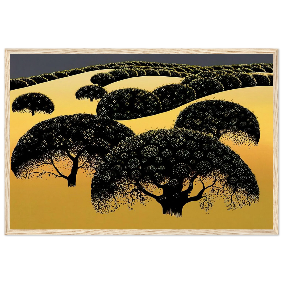 Santa Ynez Oaks Framed Poster | Eyvind Earle Framed Prints Wall Art | Eyvind Earle Prints