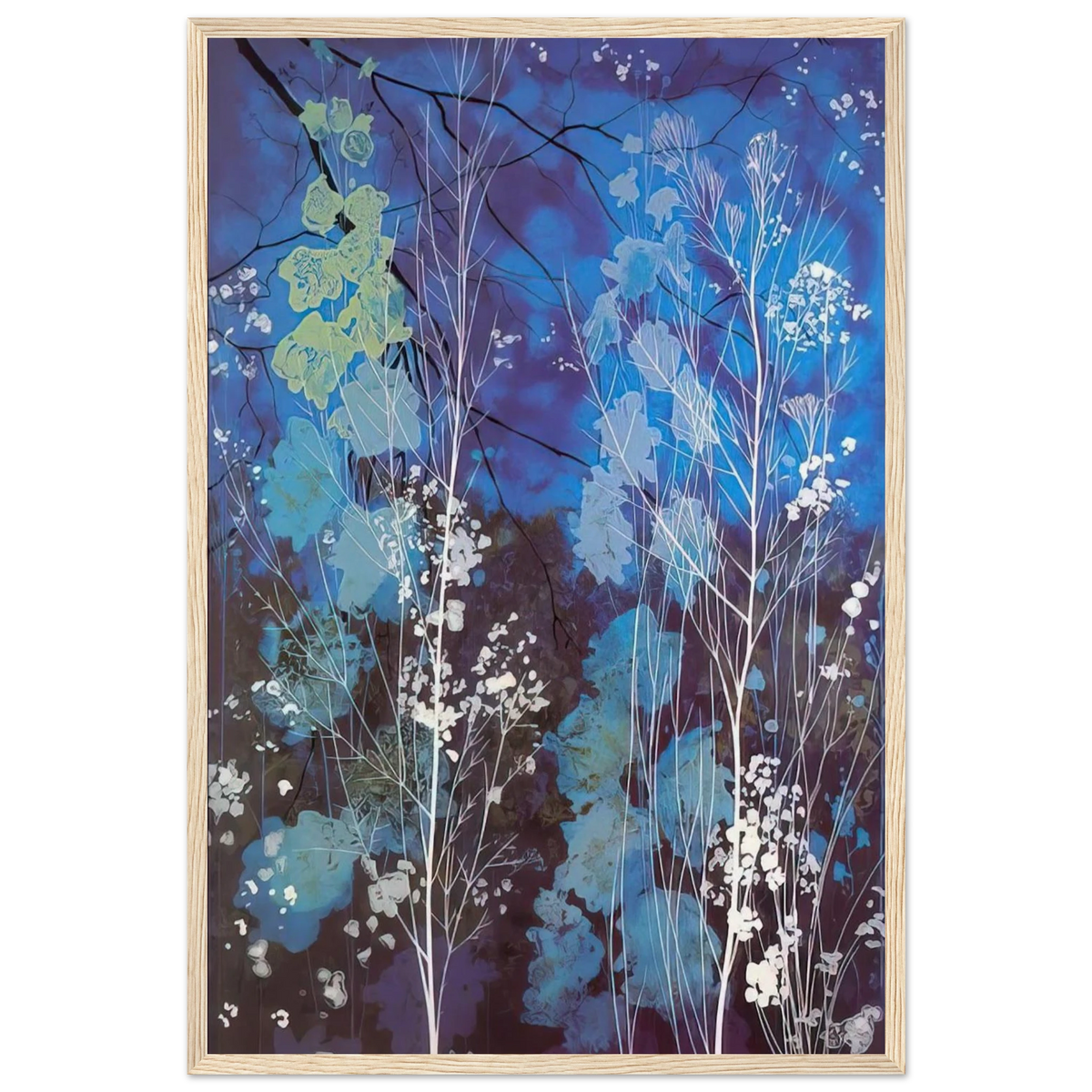 Delphinium Framed Poster | Eyvind Earle Framed Prints Wall Art | Eyvind Earle Prints