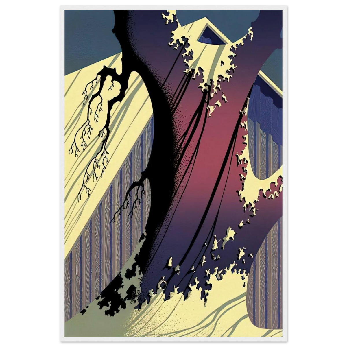 Mauve Barn Framed Poster | Eyvind Earle Framed Prints Wall Art | Eyvind Earle Prints