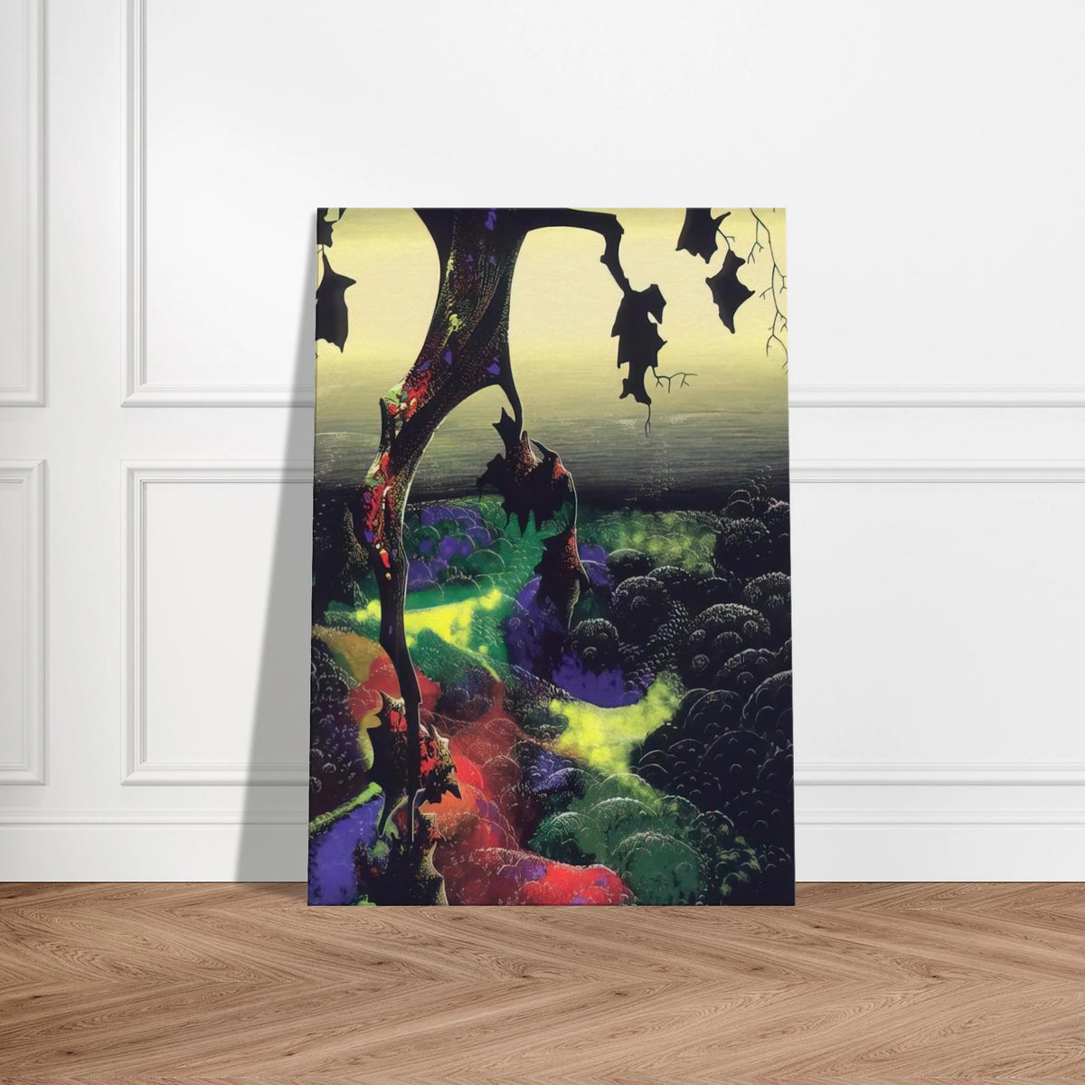 Crimson Red and Gold Canvas | Eyvind Earle Canvas | Eyvind Earle Prints