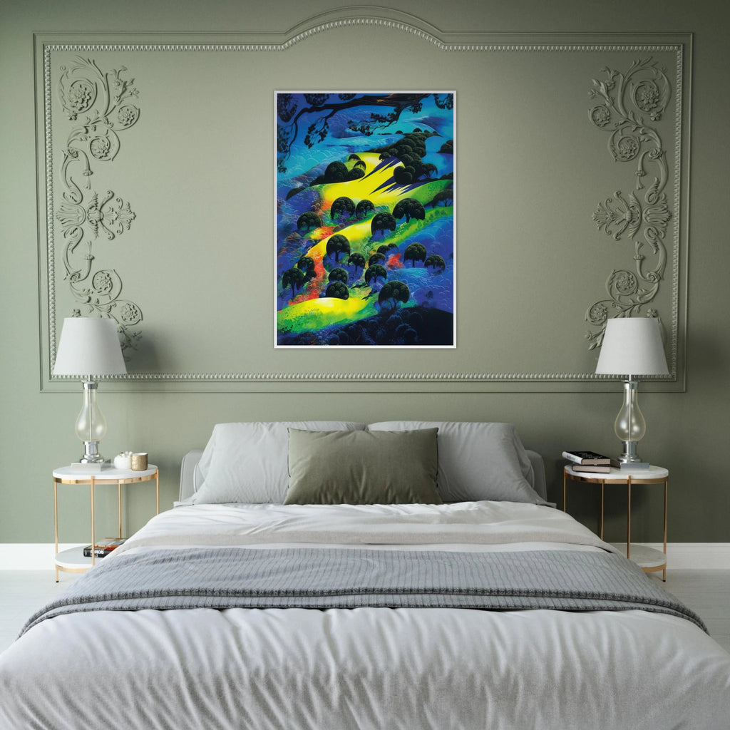 Fading Sunset Flame Framed Poster | Eyvind Earle Framed Prints Wall Art | Eyvind Earle Prints