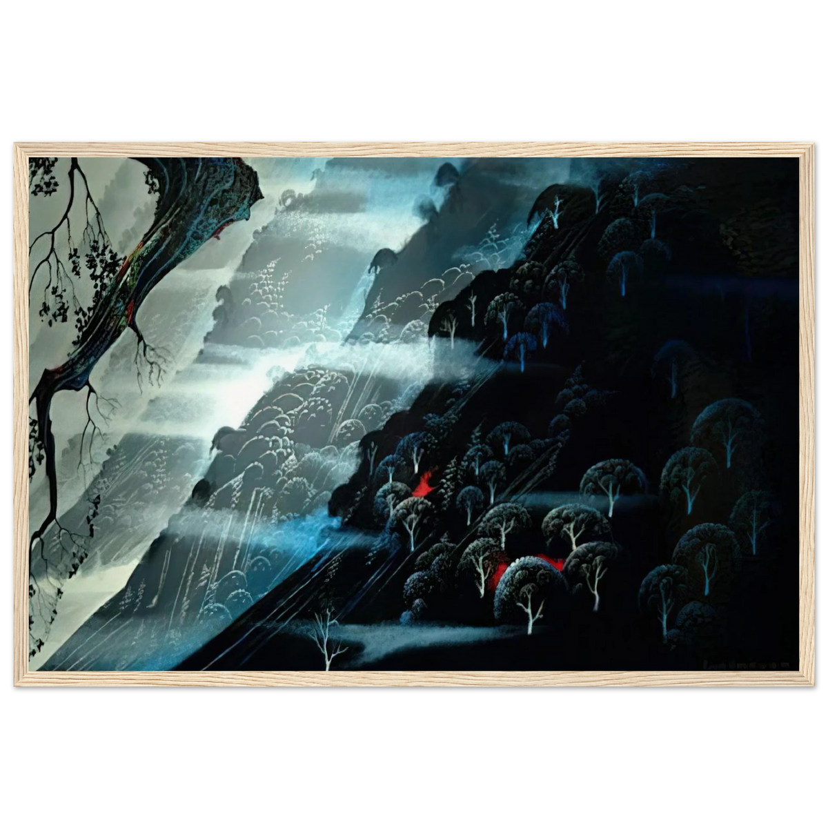 Coastline Fogl Framed Poster | Eyvind Earle Framed Prints Wall Art | Eyvind Earle Prints