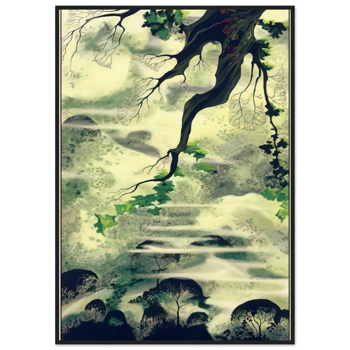 Fog Bound Framed Poster | Eyvind Earle Framed Prints Wall Art | Eyvind Earle Prints