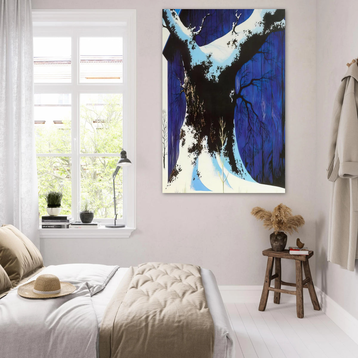 Blue Barn and Snow Poster | Eyvind Earle Poster | Eyvind Earle Prints