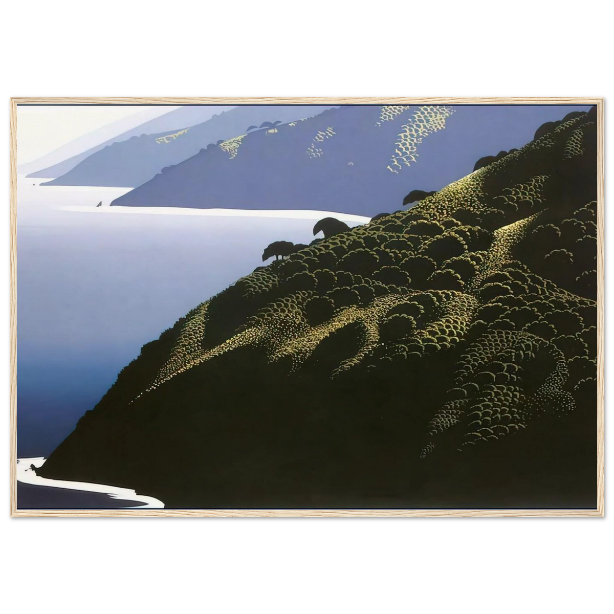 Big Sur Calm Framed Poster | Eyvind Earle Framed Prints Wall Art | Eyvind Earle Prints