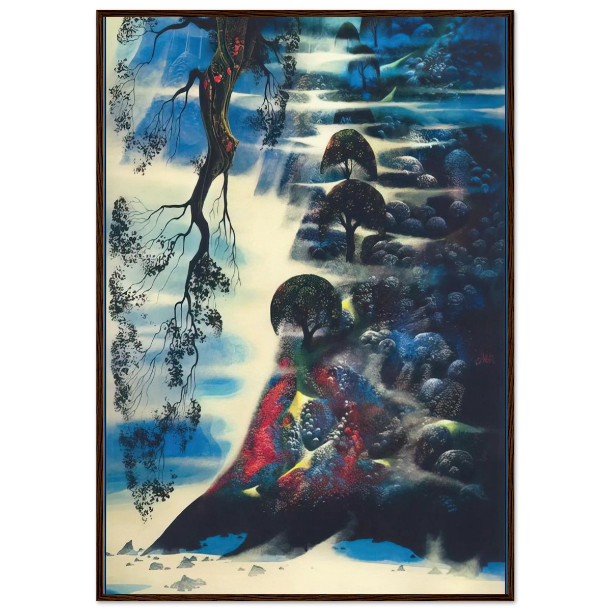 Summer Morning Mist Framed Poster | Eyvind Earle Framed Prints Wall Art | Eyvind Earle Prints