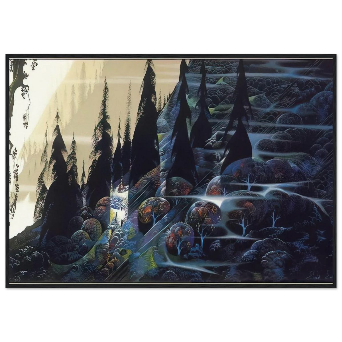 Black Spruce Framed Poster | Eyvind Earle Framed Prints Wall Art | Eyvind Earle Prints