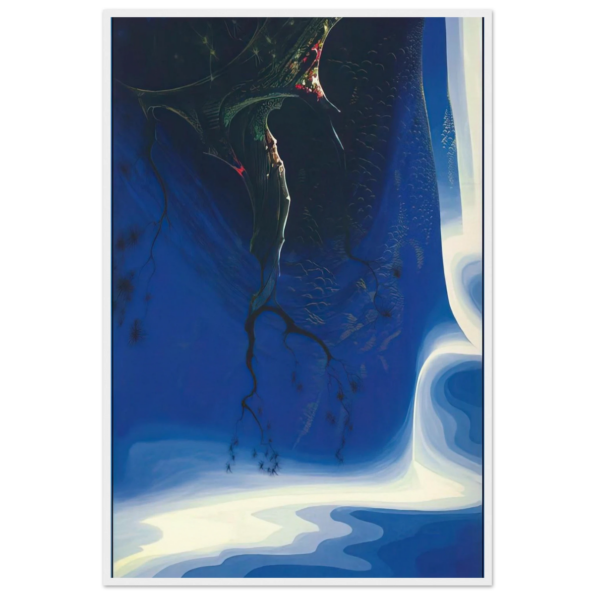 Blue Purple Mist Framed Poster | Eyvind Earle Framed Prints Wall Art | Eyvind Earle Prints