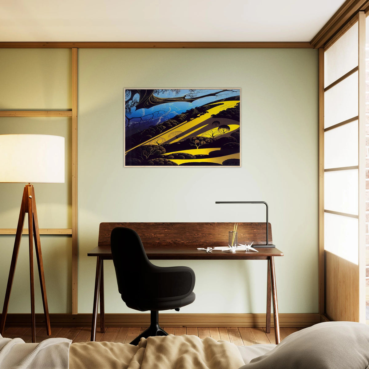 Gaviota Pass Framed Poster | Eyvind Earle Framed Prints Wall Art | Eyvind Earle Prints