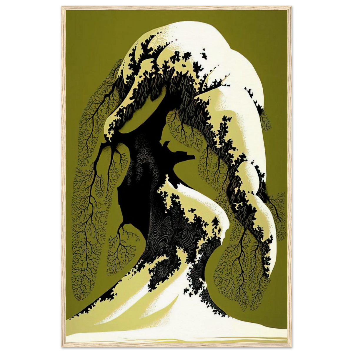 Snow Laden Framed Poster | Eyvind Earle Framed Prints Wall Art | Eyvind Earle Prints