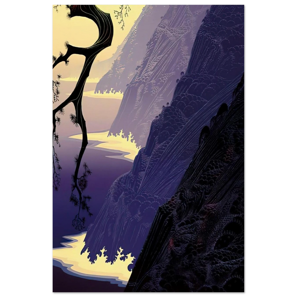 Purple Mist Poster | Eyvind Earle Poster | Eyvind Earle Prints