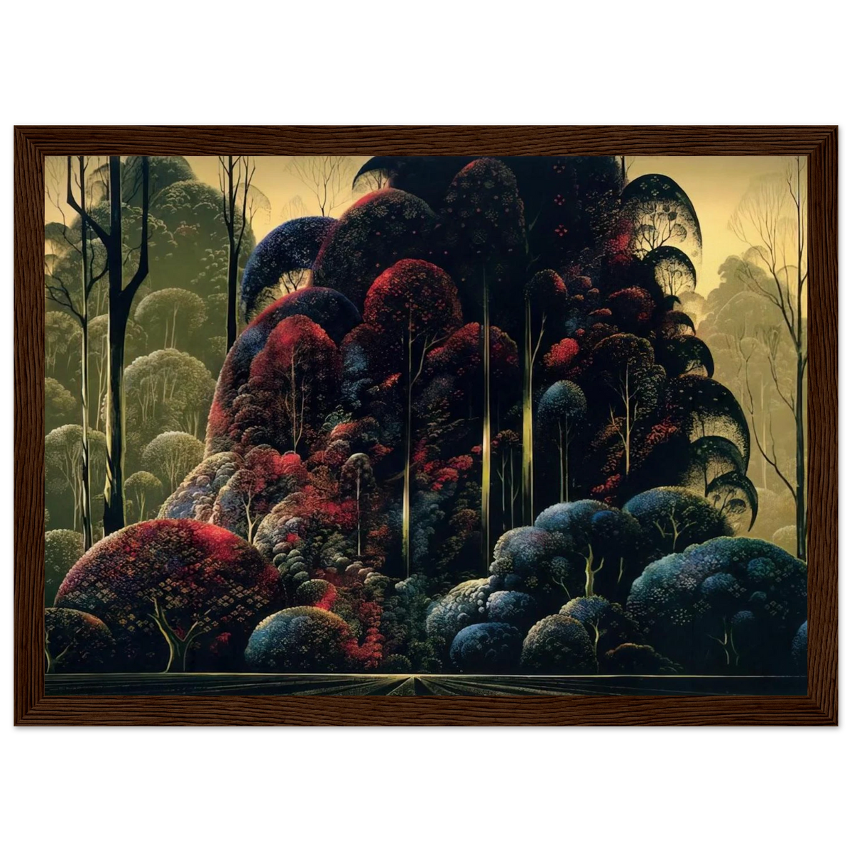 Wind Breaks Framed Poster | Eyvind Earle Framed Prints Wall Art | Eyvind Earle Prints