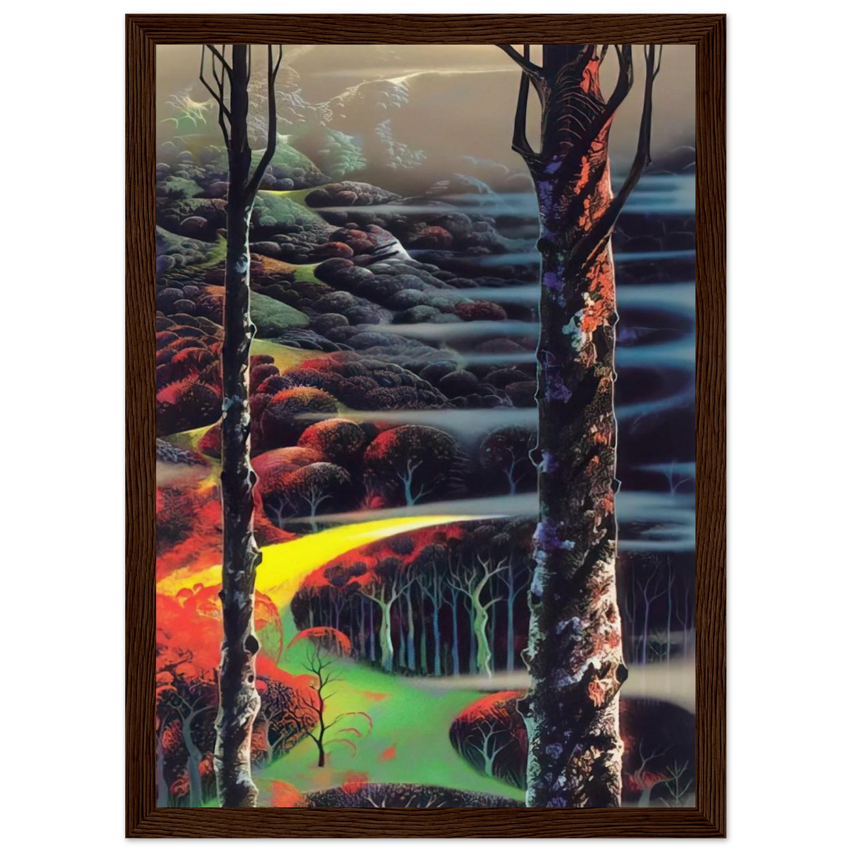 A Touch of Autumn Framed Poster | Eyvind Earle Framed Prints Wall Art | Eyvind Earle Prints