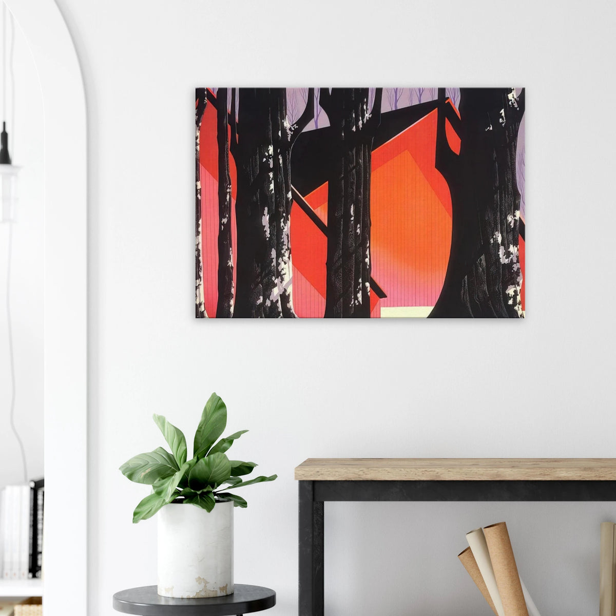 Winter Barnyard Canvas | Eyvind Earle Canvas | Eyvind Earle Prints