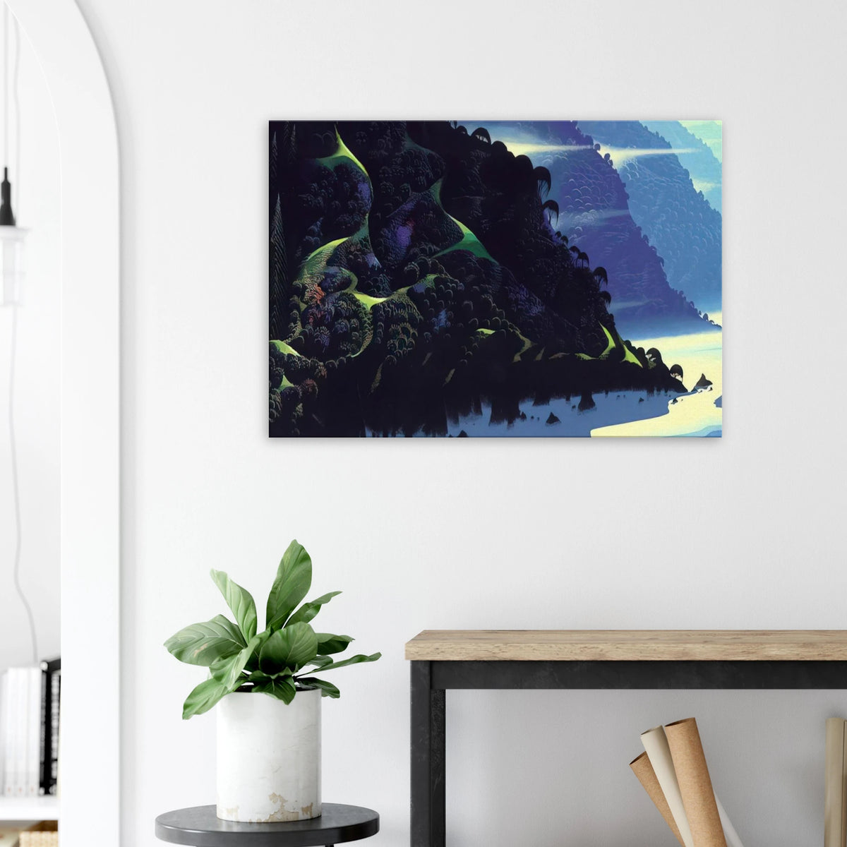 Blue Coastline Canvas | Eyvind Earle Canvas | Eyvind Earle Prints